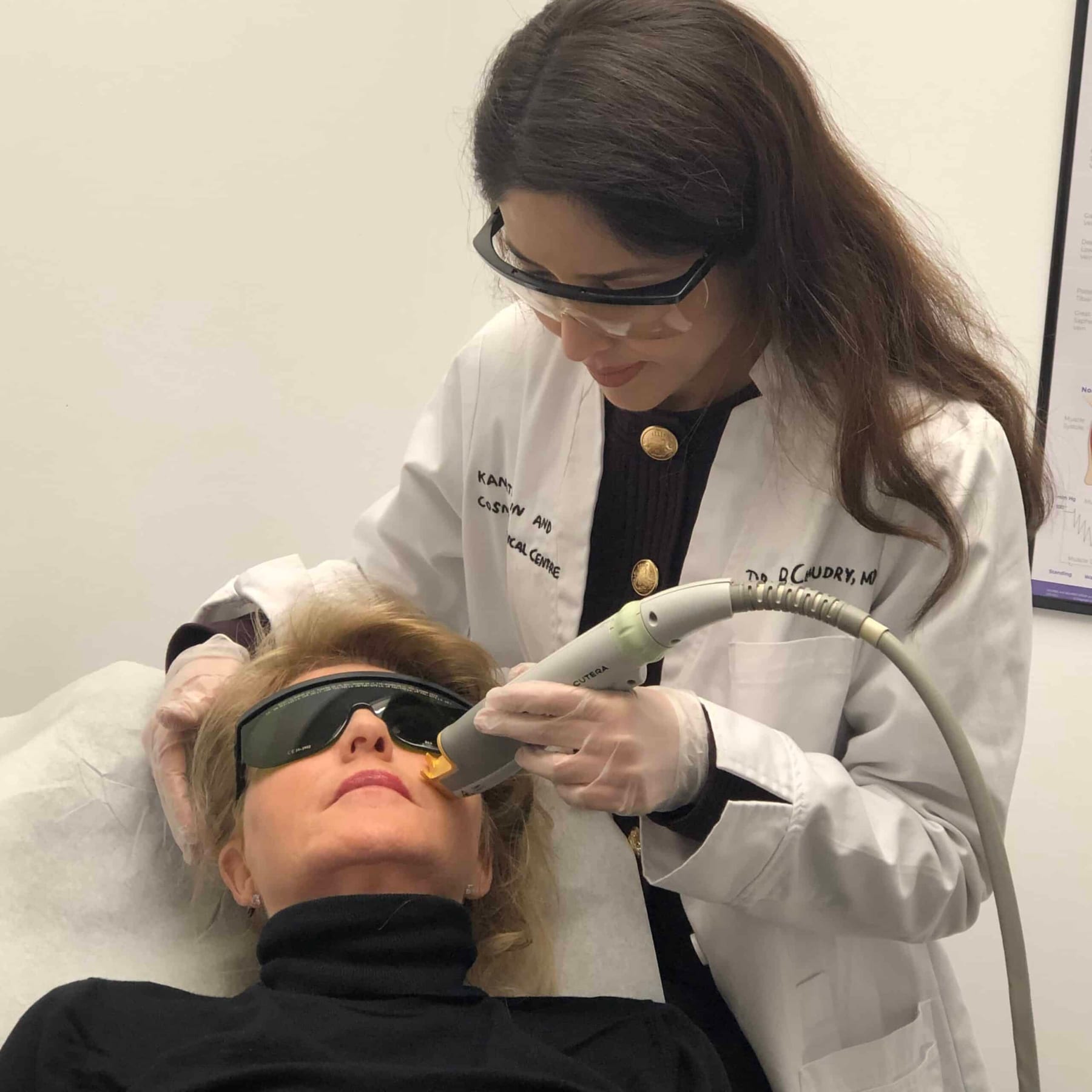 Dr. Chaudry performing a treatment at KV Medical Clinic